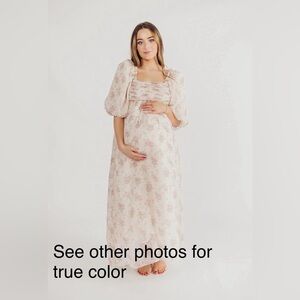 Worth Collective Melody Maxi Dress Blush Floral MATERNITY NWT